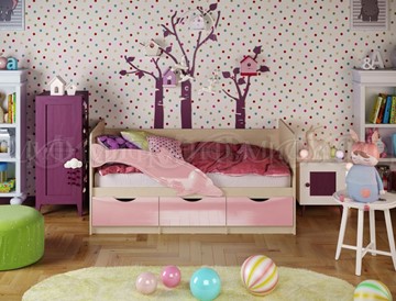 Детская кровать Миф Дельфин-1, Розовый глянец 80х160 в Вологде