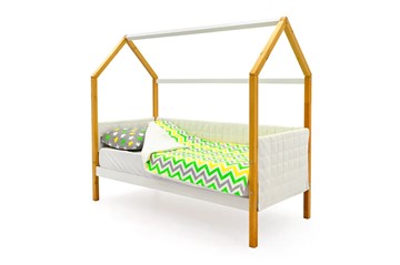 Кровать-домик детская «Svogen белая-дерево» мягкая в Вологде