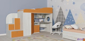 Детская кровать-шкаф Кадет-1, корпус Винтерберг, фасад Оранжевый в Вологде