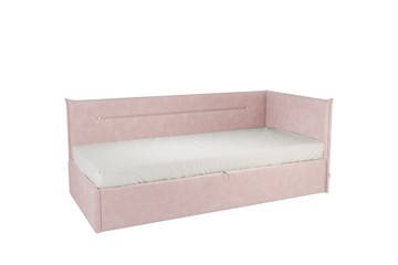 Кровать в детскую 0.9 Альба (Тахта), нежно-розовый (велюр) в Вологде
