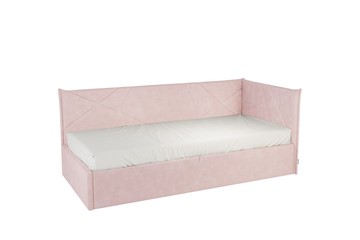 Кровать в детскую 0.9 Бест (Тахта), нежно-розовый (велюр) в Вологде