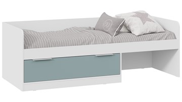 Кровать односпальная детская Марли Тип 1 (Белый/Серо-голубой) в Вологде