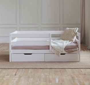 Детская кровать Софа с ящиками, цвет белый в Вологде
