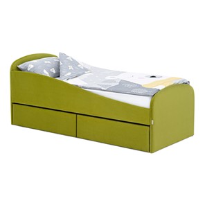 Кровать с ящиками Letmo 190х80 оливковый (велюр) в Вологде