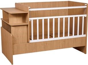 Кроватка-трансформер детская Polini kids Ameli 1150, белый-натуральный, серия Ameli в Вологде