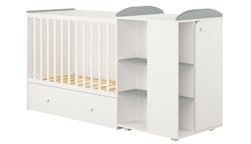 Детская кровать-шкаф с комодом POLINI Kids Ameli 800 Белый / Серый, серия AMELI в Вологде