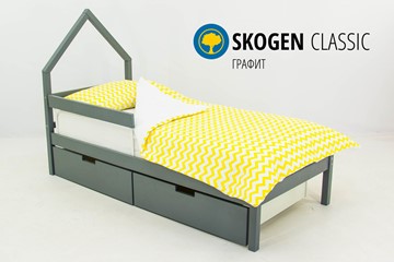 Кровать-домик в детскую мини Skogen графит в Вологде