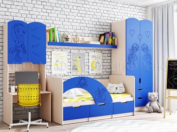 Гарнитур детской мебели Юниор-3, Синий матовый в Вологде