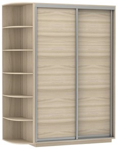Шкаф 2-дверный Экспресс (ДСП), со стеллажом 1900х600х2400, шимо светлый в Вологде