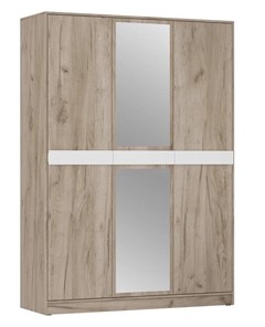 Шкаф трехдверный ШРК-3 Шарм с зеркалом Дуб Крафт Серый/Белый Бриллиант в Вологде