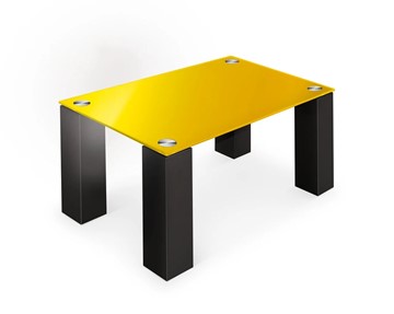 Журнальный стол Колизей-8, черный/желтое стекло в Вологде