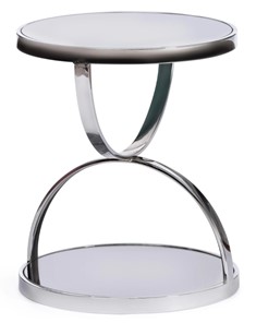 Стеклянный столик GROTTO (mod. 9157) металл/дымчатое стекло, 42х42х50, хром в Вологде