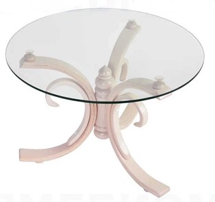 Стеклянный столик в зал СЖ 5 беленый дуб/стекло в Вологде