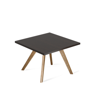 Квадратный столик SHT-S39 / SHT-TT 60/60 ЛДСП (венге луизиана/брашированный коричневый) в Вологде