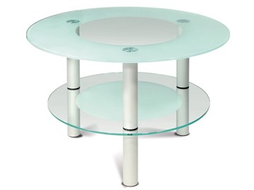 Стеклянный столик в зал Кристалл 3 (алюминий-прозрачное) в Вологде