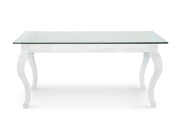 Стеклянный столик Оникс-12, Выбеленный дуб/Прозрачное стекло в Вологде