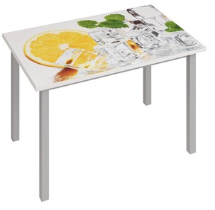 Стеклянный обеденный стол Фристайл-3, Апельсин в Вологде