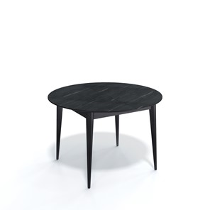 Кухонный круглый стол Kenner W1200 (Черный/Мрамор серый) в Вологде