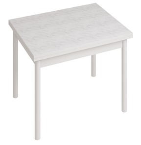 Обеденный стол СТ22, Белый/Белый мрамор в Вологде