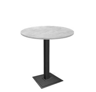 Стол обеденный круглый SHT-TU5-BS1/H110 / SHT-TT 90 ЛДСП (бетон чикаго светло-серый/черный) в Вологде