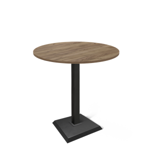 Кухонный круглый стол SHT-TU5-BS2/H110 / SHT-TT 90 ЛДСП (дуб галифакс табак/черный) в Вологде