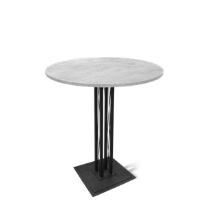 Барный стол SHT-TU6-BS1/H110 / SHT-TT 90 ЛДСП (бетон чикаго светло-серый/черный) в Вологде