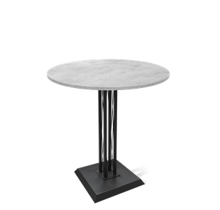 Маленький обеденный стол SHT-TU6-BS2/H110 / SHT-TT 90 ЛДСП (бетон чикаго светло-серый/черный) в Вологде