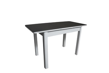 Кухонный стол раздвижной Айсберг-2СТ белое/черное/прямые массив в Вологде - предосмотр 1