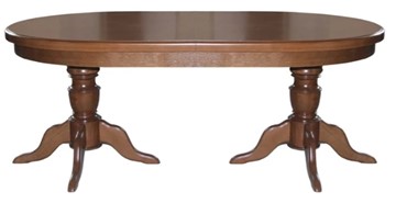 Кухонный овальный стол 2,0(2,5)х1,1 на двух тумбах, (патина) в Вологде