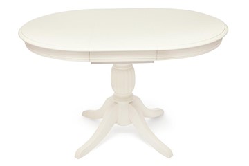 Овальный стол на кухню BEATRICE NEW (Беатриче New) Dia 90+35x76 pure white (402) в Вологде