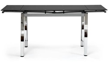 Раздвижной стол CAMPANA ( mod. 346 ) металл/стекло 70x110/170x76, хром/черный арт.11413 в Вологде