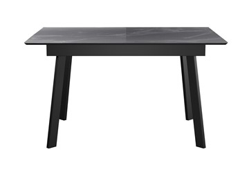 Стол обеденный раздвижной DikLine SKH125 Керамика Серый мрамор/подстолье черное/опоры черные (2 уп.) в Вологде