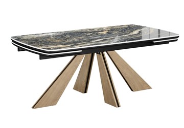 Стол обеденный раскладной DikLine SKP180 Керамика Amadeus/подстолье черное/опоры дуб монтана (2 уп.) в Вологде