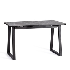Обеденный стол MALTIDO ЛДСП/HPL/металл, 130/160x75x75 Гранит тёмный/чёрный арт.20626 в Вологде