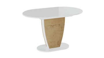 Овальный стол на кухню Монреаль тип 1 (Белый глянец/Бунратти) в Вологде