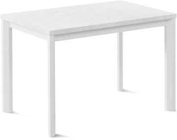 Обеденный стол Нагано-1L (ноги металлические белые, белый цемент) в Вологде