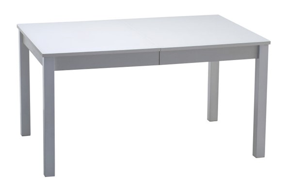 Кухонный стол раздвижной Нагано-2 стекло белое opti (хром-лак) в Вологде - изображение