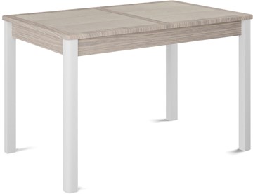 Кухонный стол раскладной Ницца-1 ПЛ (ноги белые, плитка бежевая/лофт) в Вологде