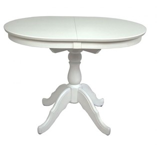 Кухонный стол раздвижной Овальный (белая эмаль) 78,5x82x110+35 в Вологде