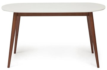 Кухонный стол MAX (Макс) бук/мдф 140х80х75 Белый/Коричневый арт.10465 в Вологде