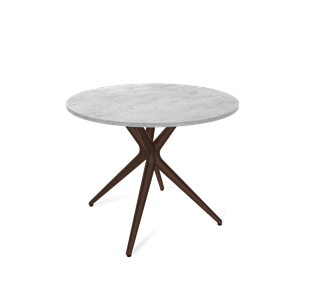 Круглый стол на кухню SHT-TU30 / SHT-TT 90 ЛДСП (бетон чикаго светло-серый/коричневый) в Вологде