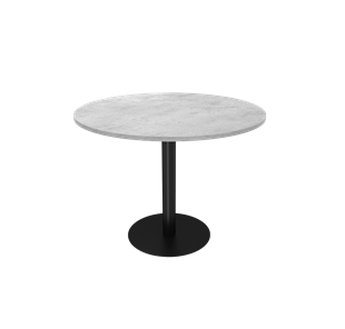 Круглый стол на кухню SHT-TU43-1 / SHT-TT 90 ЛДСП (бетон чикаго светло-серый/черный муар) в Вологде