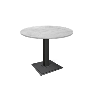 Маленький кухонный стол SHT-TU5-BS1 / SHT-TT 90 ЛДСП (бетон чикаго светло-серый/черный) в Вологде