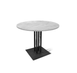 Маленький кухонный стол SHT-TU6-BS1 / SHT-TT 90 ЛДСП (бетон чикаго светло-серый/черный) в Вологде