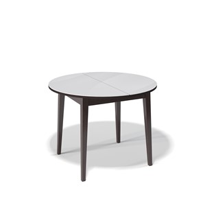 Обеденный круглый стол Kenner 1000M (Венге/Стекло белое сатин) в Вологде