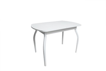 Маленький обеденный стол ПГ-01СТ белое/белое/крашенные фигурные в Вологде