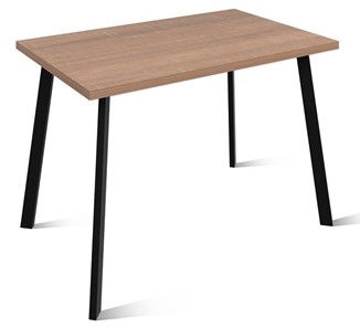 Маленький обеденный стол Агат.2, Пластик Дуб натуральный/Черный матовый в Вологде
