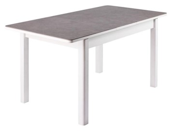 Обеденный раздвижной стол СТОЛБУРГ Нордкап, Керамика, grigio серый, 40 прямые фигурные массив белый в Вологде