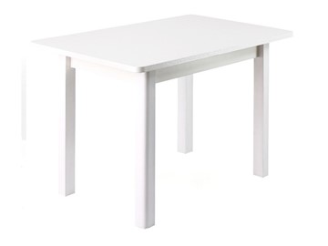 Кухонный обеденный стол СТОЛБУРГ Айсберг-04, Массив, белый, прямые опоры массив белый в Вологде