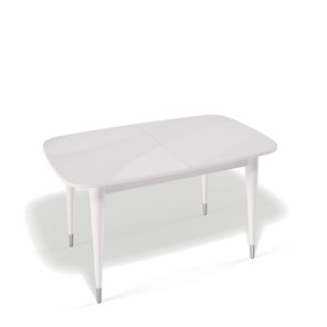 Кухонный раскладной стол Kenner K1250 (Белый/Стекло белое сатин) в Вологде